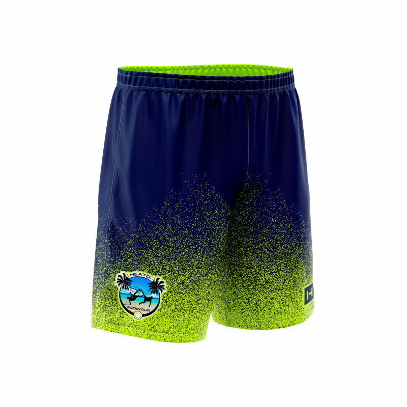 Bermuda Futevôlei Masculina Heatd – Azul Marinho e Amarelo Neon