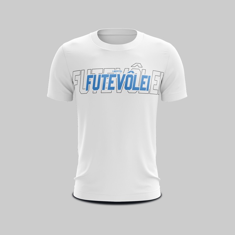 Camiseta Futevôlei Heatd – Branca – Azul