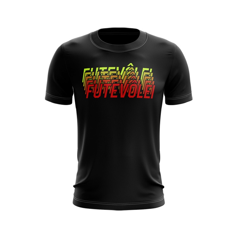 Camiseta Futevôlei Heatd – Preta – Neon