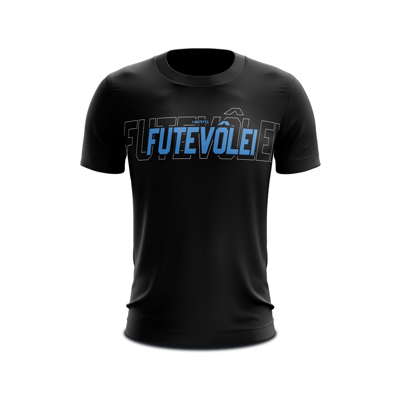 Camiseta Futevôlei Heatd – Preta – Azul
