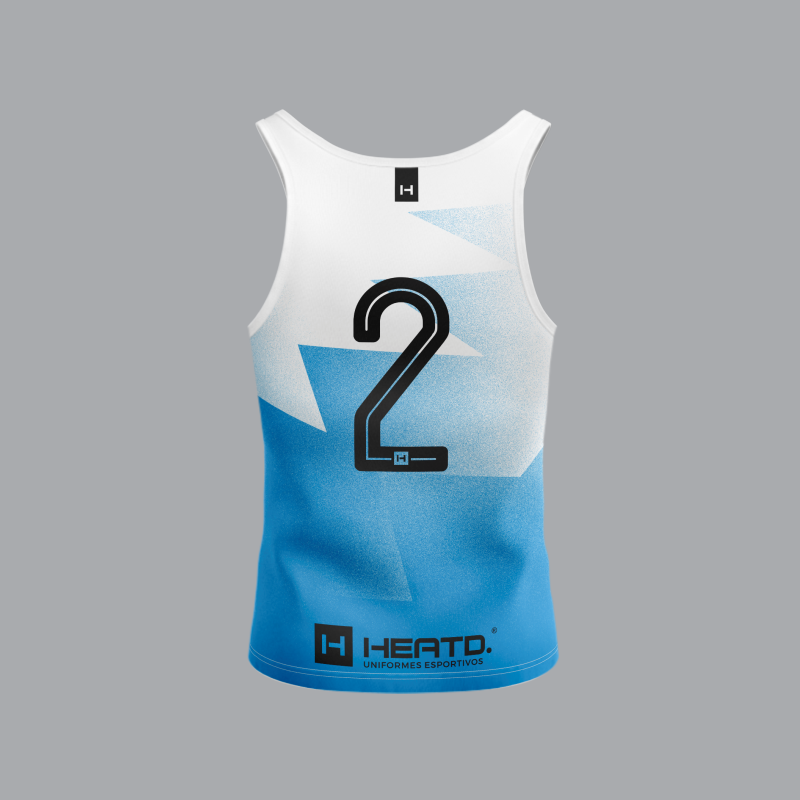 Regata Futevôlei Masculina Heatd – branca e Azul