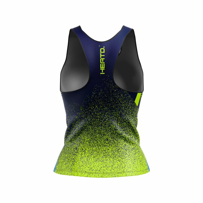 Regata Futevôlei Feminina Premium UV50+ – Azul e Verde