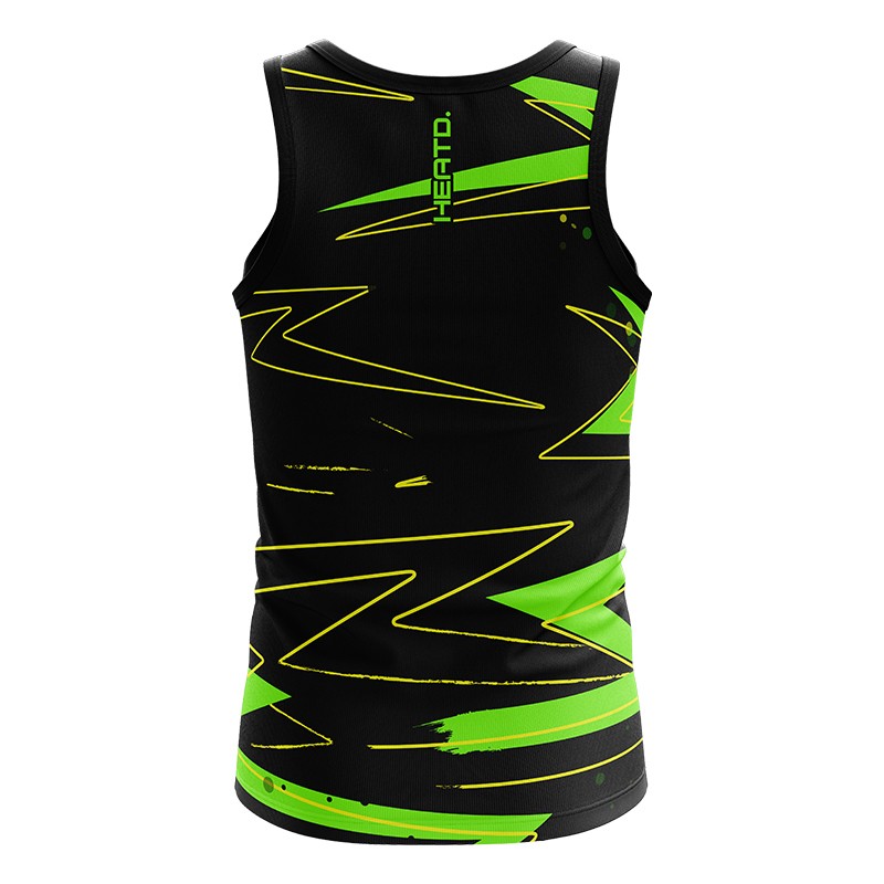 Regata Futevôlei Heatd – Premium – Preta e Verde Neon